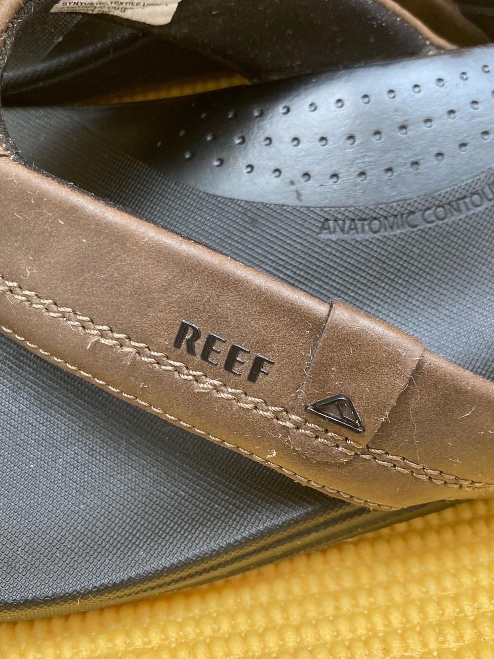 Reef Mens Cushion Spring Comfort Brown Flip Flop Sandals Size 12 Beach - Picture 5 of 9